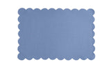 Matouk Savannah Gardens Oblong Rectangle Placemats Azure Blue at Fig Linens and Home