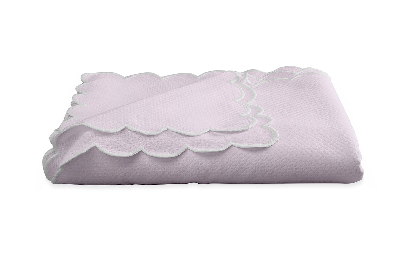 Savannah Gardens Oblong Violet Tablecloth | Matouk Washable Table Cloths at Fig Linens and Home
