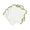 Matouk Napkins - Scallop Edge Napkin in White with Grass Green Tape - Fig Linens and Home