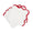Matouk Napkins - Scallop Edge Napkin in White with Scarlet Red Tape - Fig Linens and Home
