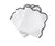 Matouk Napkins - Scallop Edge Napkin in White with Smoke Gray Tape - Fig Linens and Home