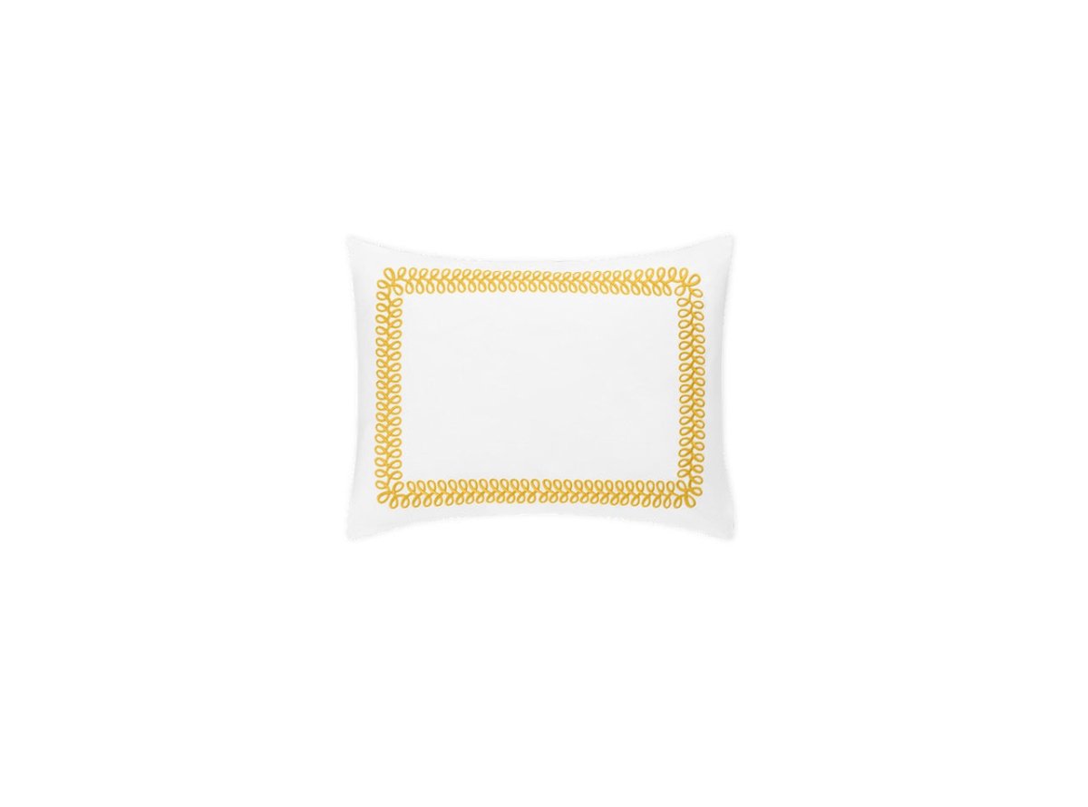 Boudoir Sham - Matouk Schumacher Astor Braid Lemon Yellow Bedding - Fig Linens and Home