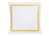 Euro Sham - Matouk Schumacher Astor Braid Lemon Yellow Bedding - Fig Linens and Home