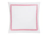 Euro Square Sham - Matouk Schumacher Astor Braid Peony Pink Bedding - Fig Linens and Home