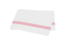 Flat Sheet - Matouk Schumacher Astor Braid Peony Pink Bedding - Fig Linens and Home