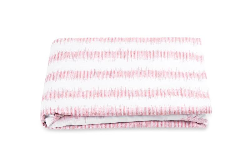 Attleboro Pink Coral Fitted Sheet | Matouk at Fig Linens and Home
