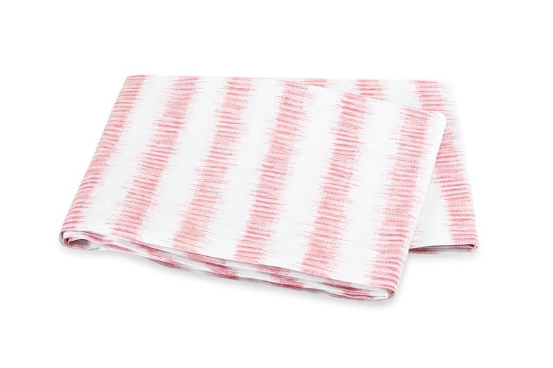 Attleboro Pink Coral Flat Sheet | Matouk at Fig Linens and Home