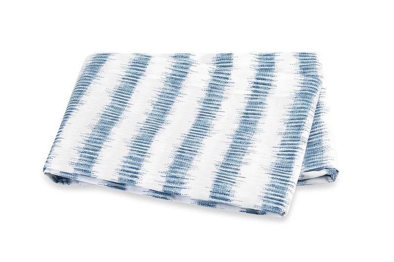 Attleboro Prussian Blue Flat Sheet | Matouk Schumacher at Fig Linens