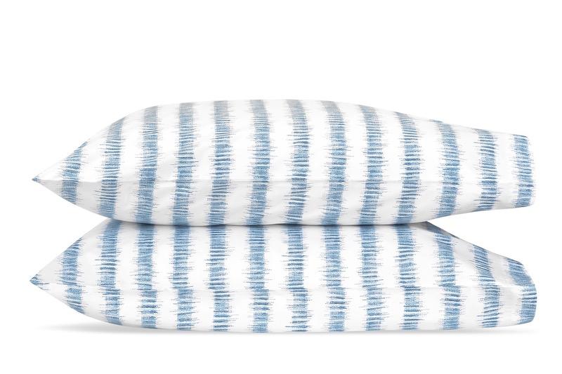 Attleboro Prussian Blue Pillowcases | Matouk Schumacher at Fig Linens