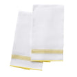 Fingertip Towels - Astor Braid Lemon Yellow Guest Towels by Matouk Schumacher