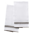 Fingertip Towels - Astor Braid Mocha Brown Guest Towels by Matouk Schumacher