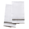 Fingertip Towels - Astor Braid Mocha Brown Guest Towels by Matouk Schumacher
