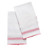 Fingertip Towels - Astor Braid Peony Pink Guest Towels by Matouk Schumacher