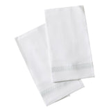 Powder Room Towels - Astor Braid Silver Guest Towels by Matouk Schumacher