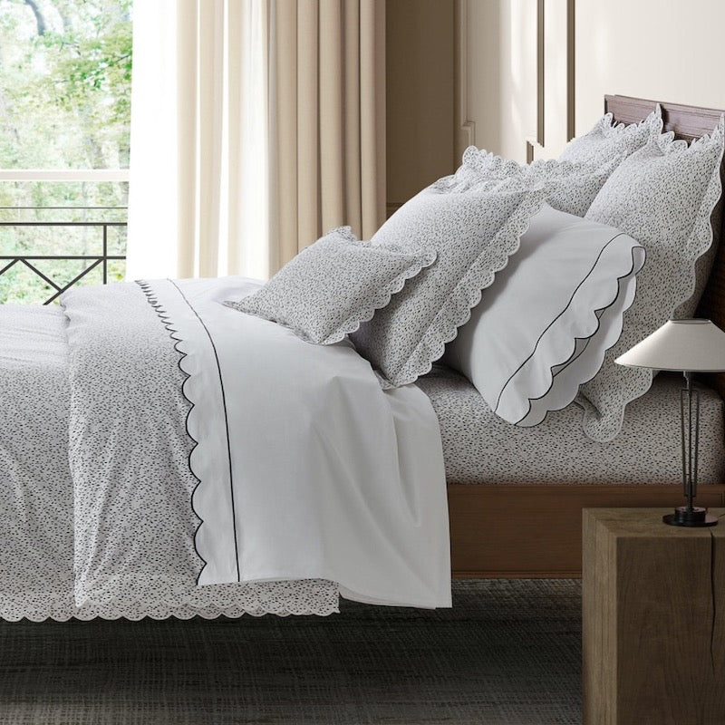Matouk Schumacher Fine Linens - Luxury Bedding and Luxury Table Linens at Fig Linens and Home. Matouk collaboration with Famous Textile House of Schumacher. All Styles available in Bed Linens, Bath Linens and Table Linens