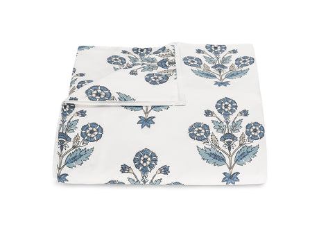 Dalila Duvet Cover in Mineral Blue | Matouk Schumacher Cotton Percale Bedding at Fig Linens and Home