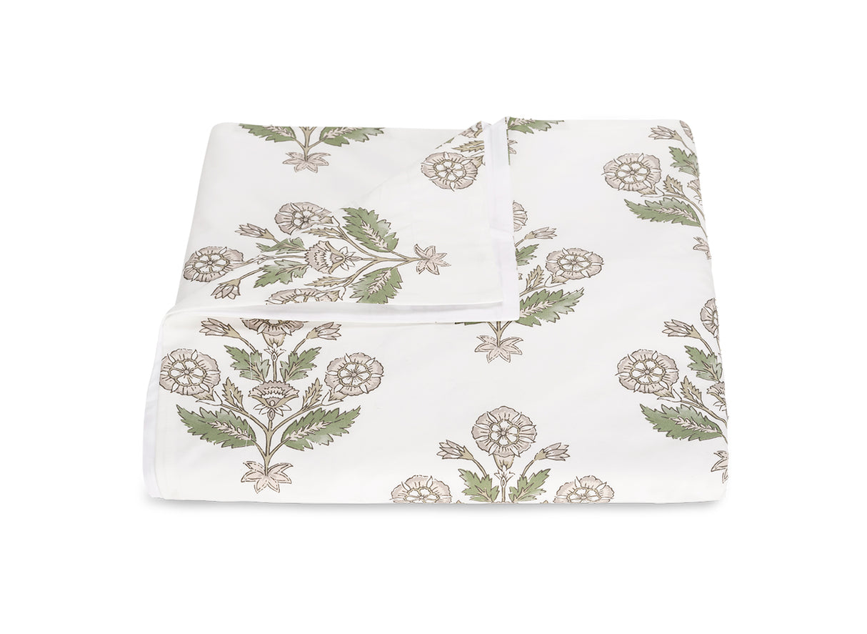Dalila Duvet Cover in Pebble | Matouk Schumacher Cotton Percale Bedding at Fig Linens and Home