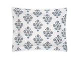 Dalila Mineral Blue Pillow Sham | Matouk Schumacher at Fig Linens and Home