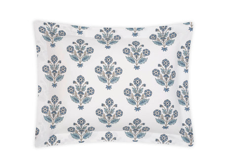 Dalila Mineral Blue Pillow Sham | Matouk Schumacher at Fig Linens and Home
