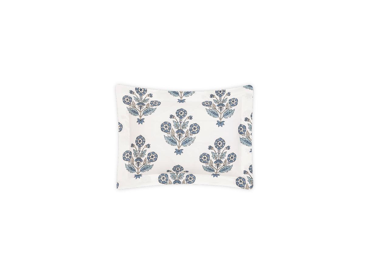 Dalila Mineral Blue Boudoir Pillow Sham | Matouk Schumacher at Fig Linens and Home