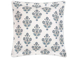 Dalila Mineral Blue European Square Pillow Sham | Matouk Schumacher at Fig Linens and Home