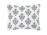 Dalila Quilted Mineral Blue Pillow Sham | Matouk Schumacher at Fig Linens and Home