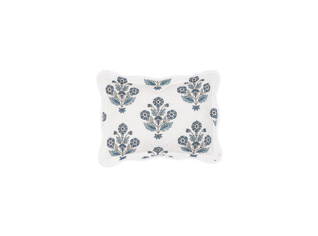 Dalila Quilted Mineral Blue Boudoir Pillow Sham | Matouk Schumacher at Fig Linens and Home