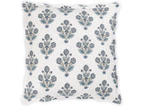 Dalila Quilted Mineral Blue European Square Pillow Sham | Matouk Schumacher at Fig Linens and Home