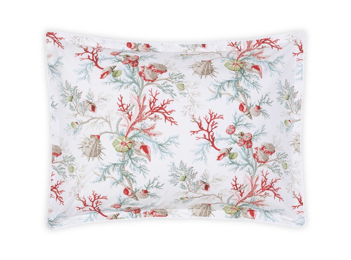 Pillow Sham - Matouk Schumacher Del Tesoro Coral Bedding at Fig Linens and Home
