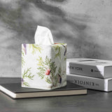 Matouk Schumacher Tissue Cover - Del Tesoro Sea Orchid Linen - Lifestyle Photo of Tissue Box Cover