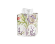 Del Tesoro Sea Orchid Linen Tissue Box Cover at Fig Linens and Home | Bathroom Accessories