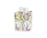Del Tesoro Sea Orchid Linen Tissue Box Cover at Fig Linens and Home | Bathroom Accessories