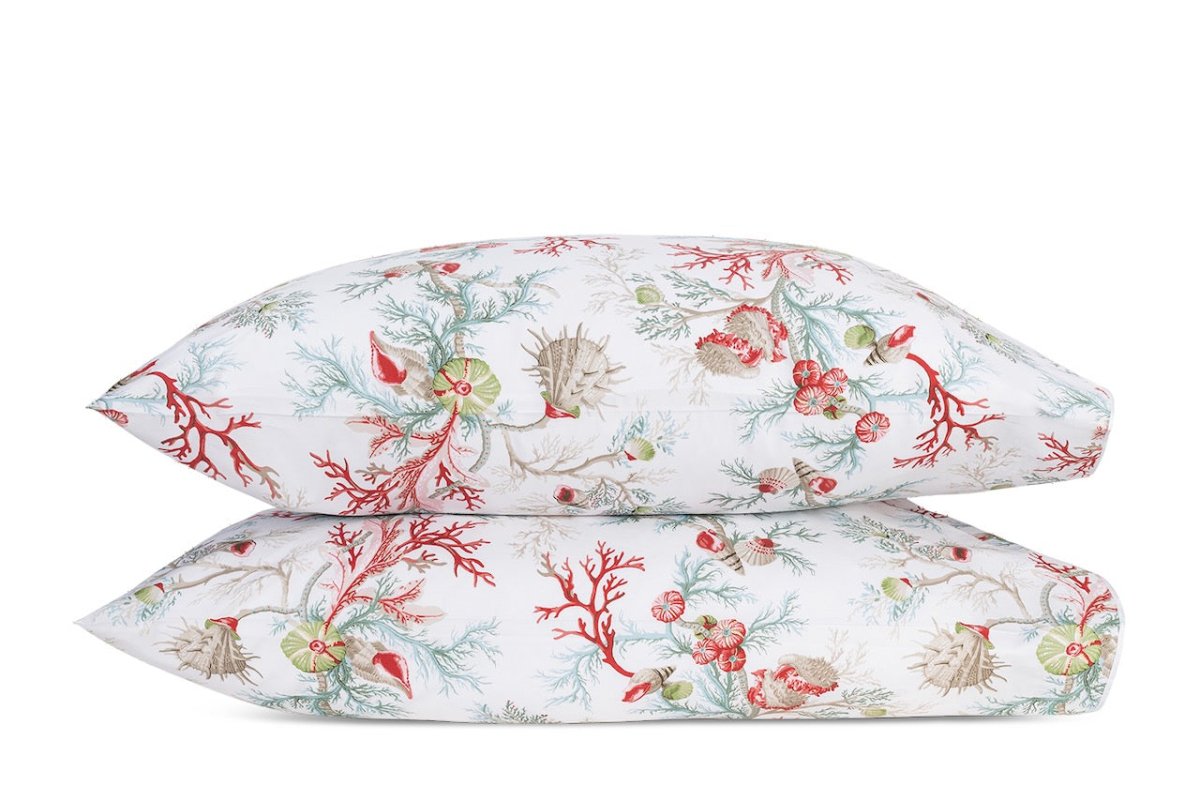 Pillowcases - Matouk Schumacher Del Tesoro Coral Bedding at Fig Linens and Home