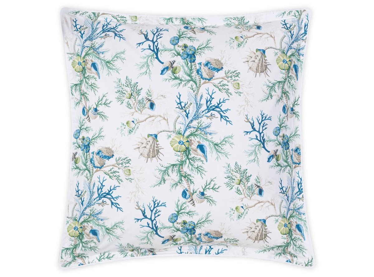Euro Sham - Matouk Schumacher Del Tesoro Sea Bedding at Fig Linens and Home