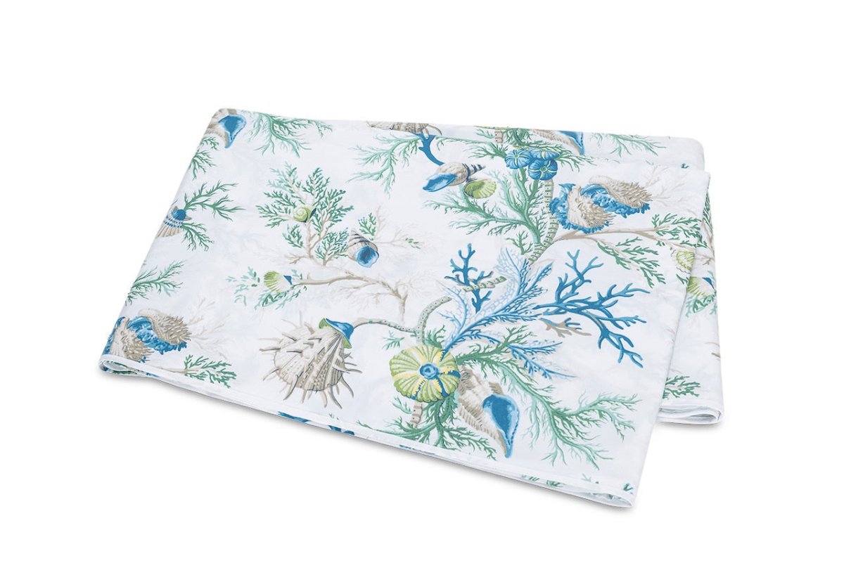 Flat Sheet - Matouk Schumacher Del Tesoro Sea Bedding at Fig Linens and Home