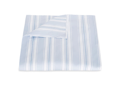 Duvet Cover - Elio Stripe Bedding in Blue | Matouk Schumacher at Fig Linens and Home