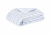 Quilted Coverlet - Matouk Schumacher Quilted Elio Stripe in Blue at Fig Linens and Home