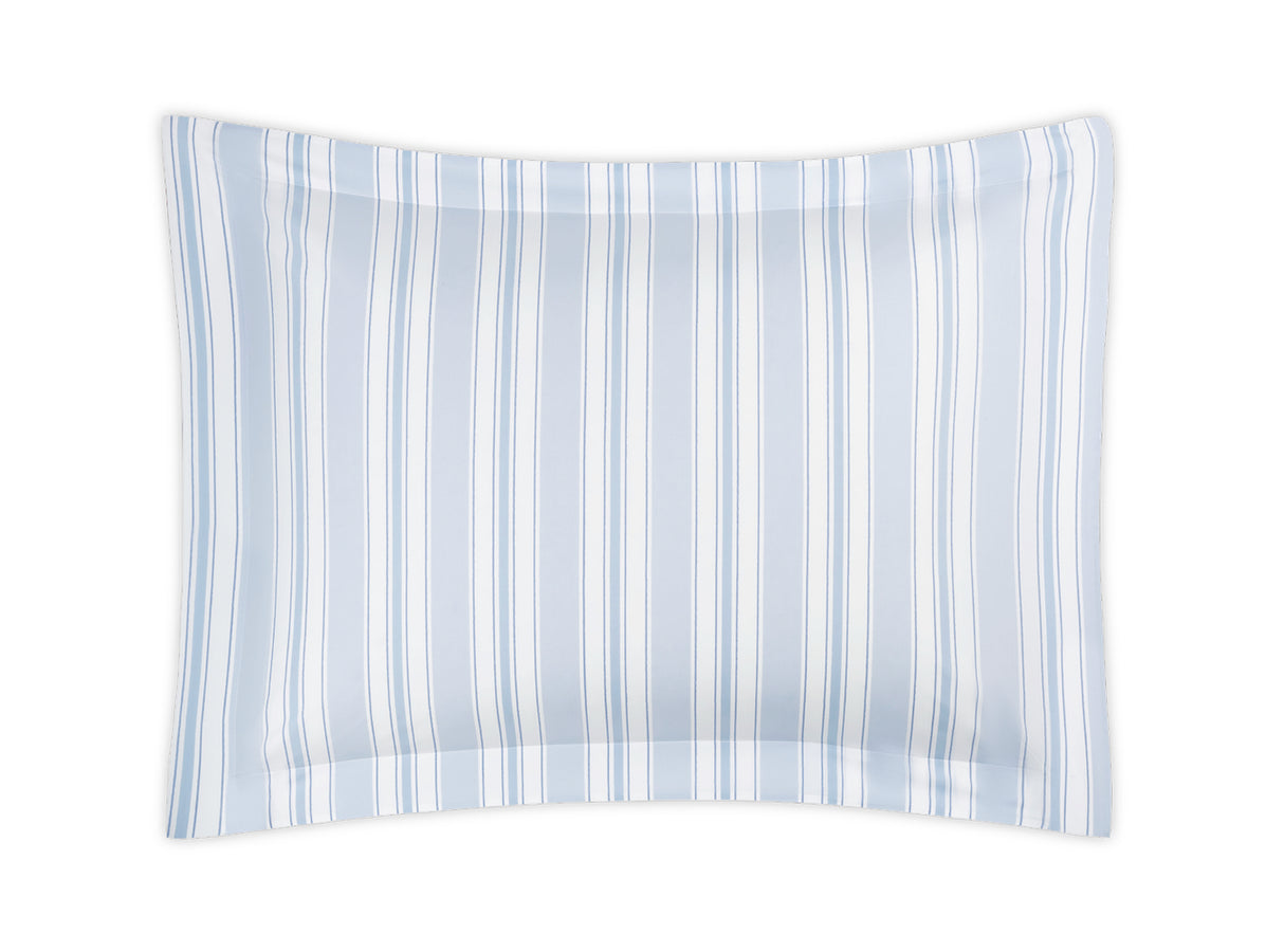 Pillow Sham - Elio Stripe Bedding in Blue | Matouk Schumacher at Fig Linens and Home
