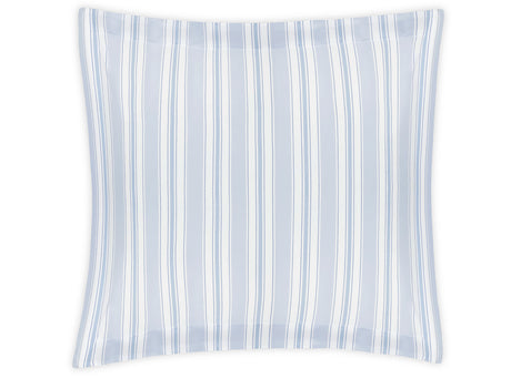 Euro Square Sham - Elio Stripe Bedding in Blue | Matouk Schumacher at Fig Linens and Home