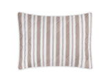 Quilted Sham - Matouk Schumacher Quilted Elio Stripe in Mocha at Fig Linens and Home