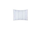 Quilted Boudoir Sham - Matouk Schumacher Quilted Elio Stripe in Blue at Fig Linens and Home