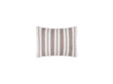 Quilted Boudoir Sham - Matouk Schumacher Quilted Elio Stripe in Mocha at Fig Linens and Home