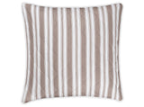 Quilted Euro Sham - Matouk Schumacher Quilted Elio Stripe in Mocha at Fig Linens and Home