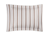 Pillow Sham - Elio Stripe Bedding in Mocha | Matouk Schumacher at Fig Linens and Home