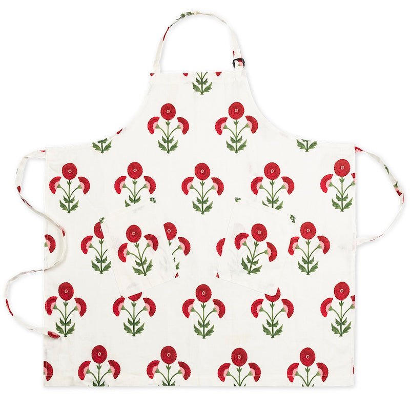 Gisele Scarlet Red Apron by Matouk Schumacher - Fig Linens and Home
