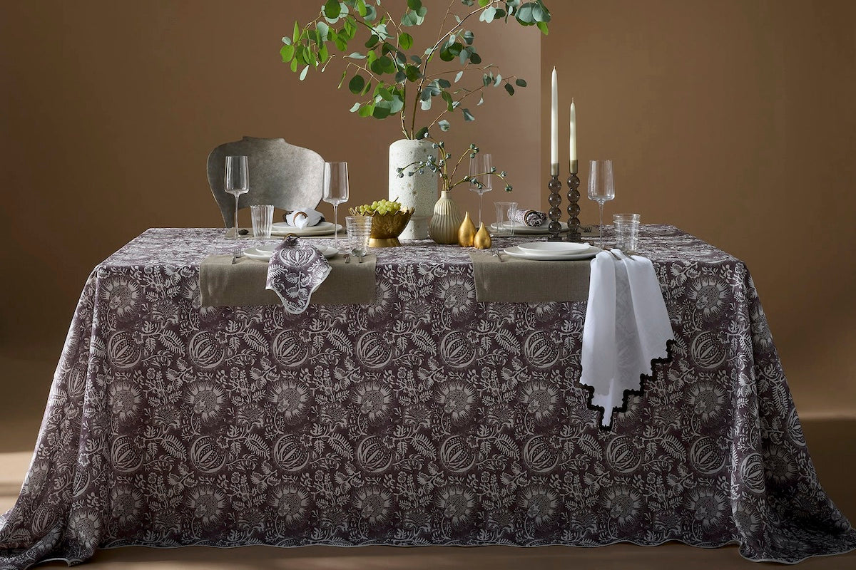 Tablecloth - Granada Thistle Tablecloths by Matouk Schumacher at Fig Linens and Home