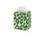 Tissue Box Cover - Matouk Schumacher Iconic Leopard Tissue Covers in Green at Fig Linens and Home