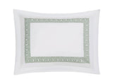 Pillow Sham - Ophelia Clover Bedding by Matouk Schumacher - Greek Key Embroidery