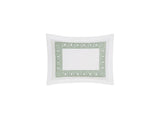 Boudoir Sham - Ophelia Clover Bedding by Matouk Schumacher - Greek Key Embroidery
