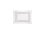 Boudoir Sham - Ophelia Dune Bedding by Matouk Schumacher - Greek Key Embroidery